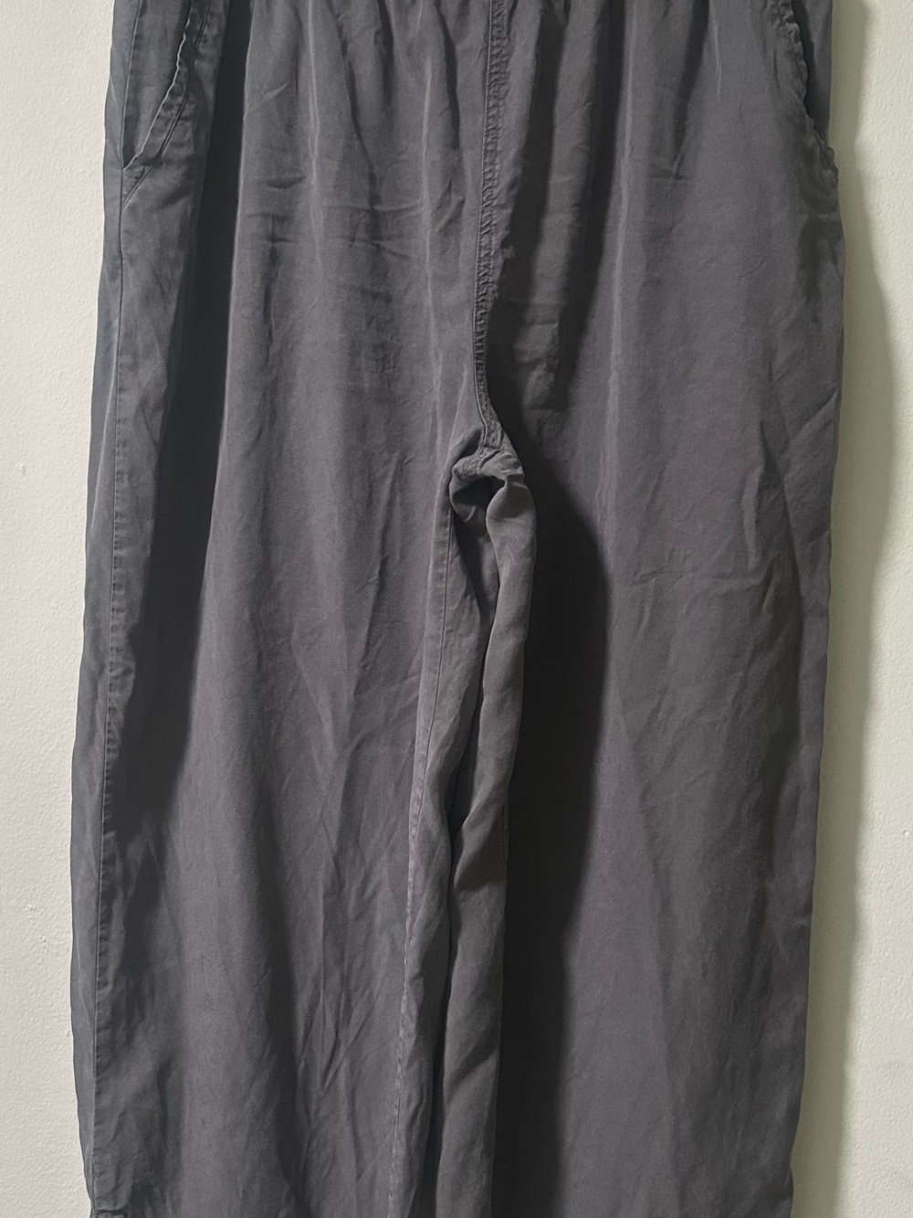Calvin Klein Wide Leg Pants in Charcoal Gray